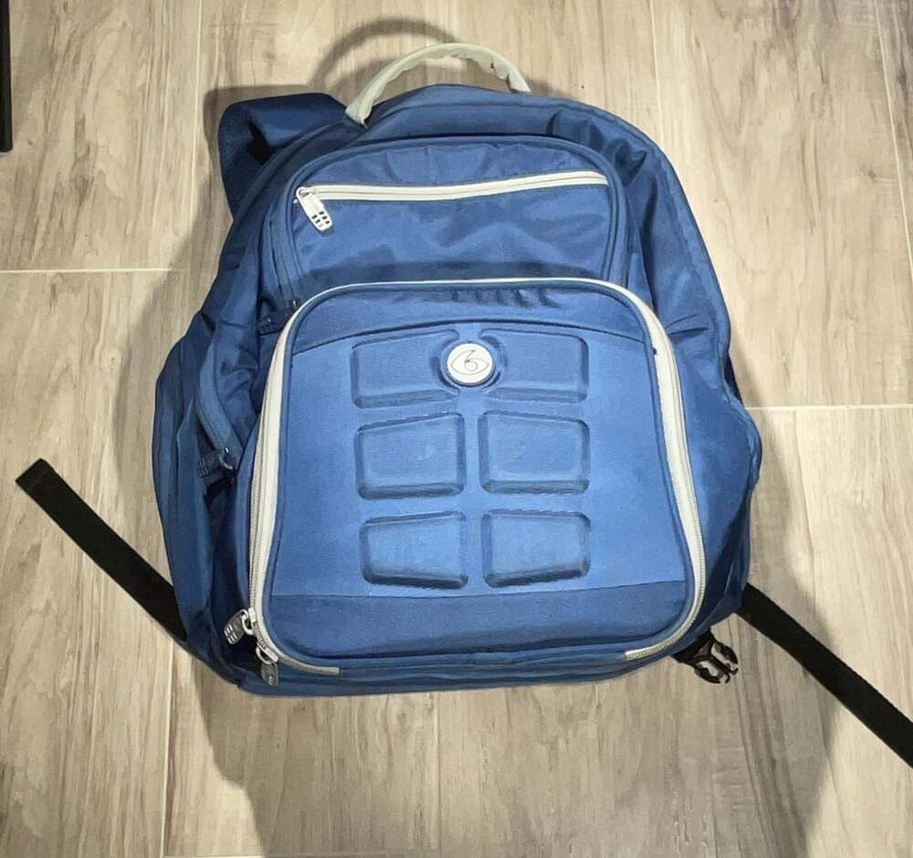 6 Pack Fitness Travel Fit Expedition Meal Management Backpack Blue